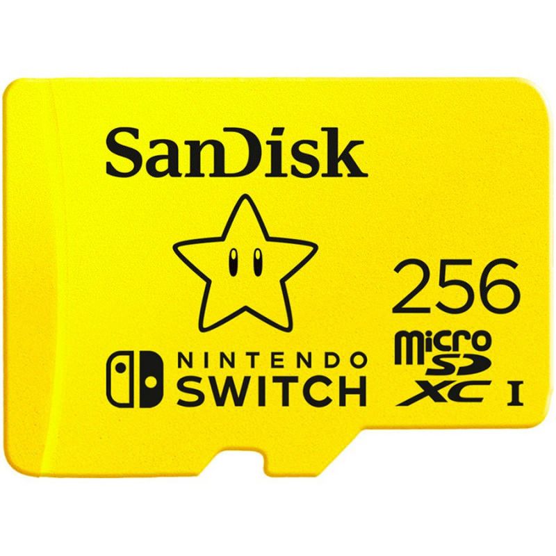 SanDisk microSDXC kortelė, skirta Nintendo Switch 256GB, iki 100MB/ s skaitymo, 60MB/ s rašymo, U3, C10, A1, UHS-1 EAN:6…