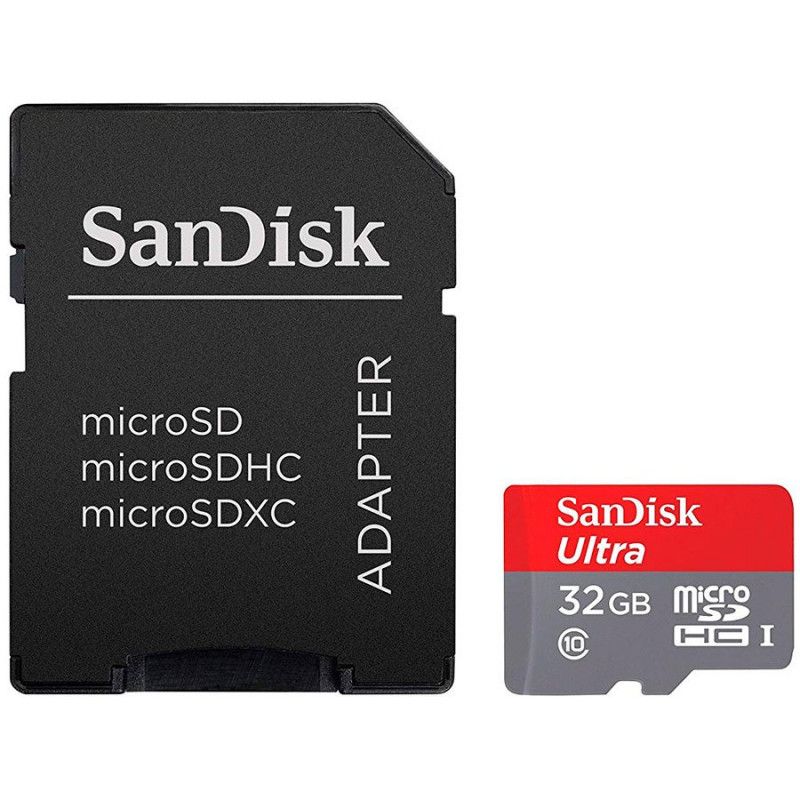 SanDisk High Endurance microSDHC 32GB + SD adapteris – prietaisų kameroms ir namų stebėjimui, iki 2500 valandų, Full HD …