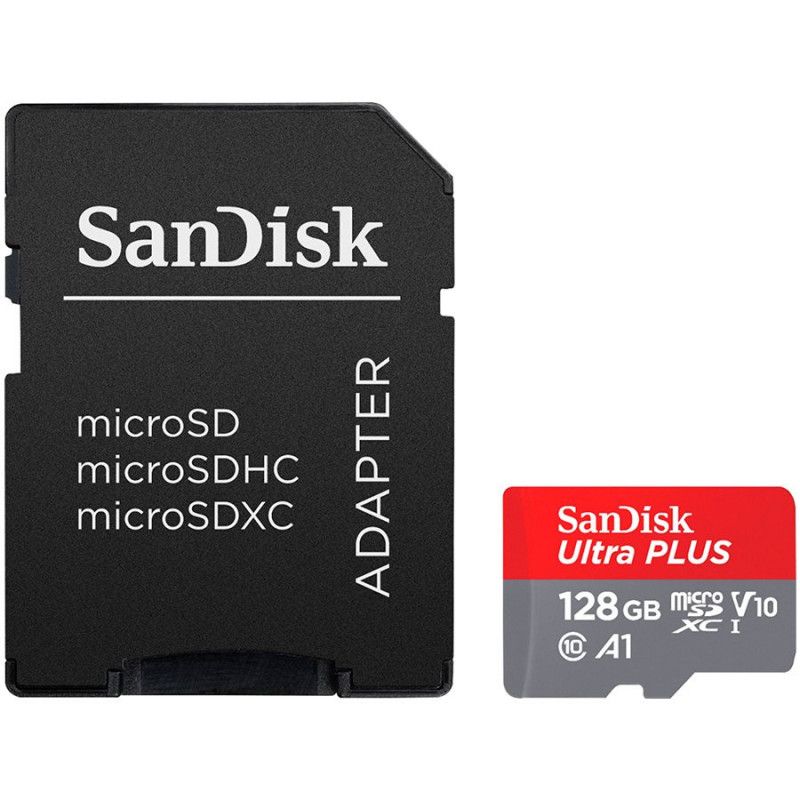 SanDisk High Endurance microSDXC 128GB + SD adapteris – prietaisų skydelio kameroms ir namų stebėjimui, iki 10 000 valan…