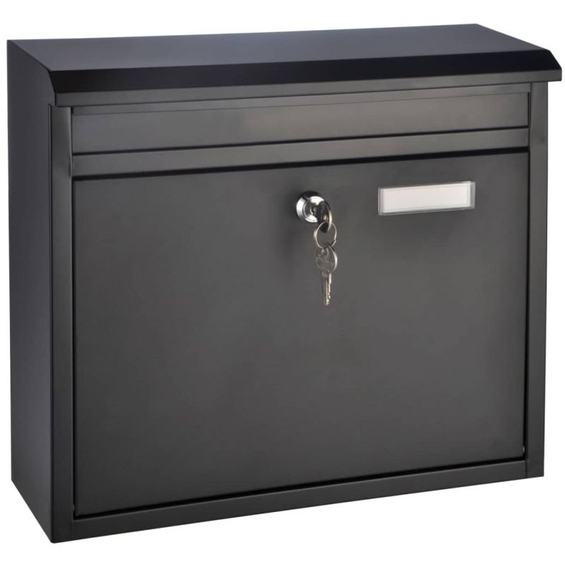 HI Pašto dėžutė, juodos spalvos, 36x12x32cm, 423965