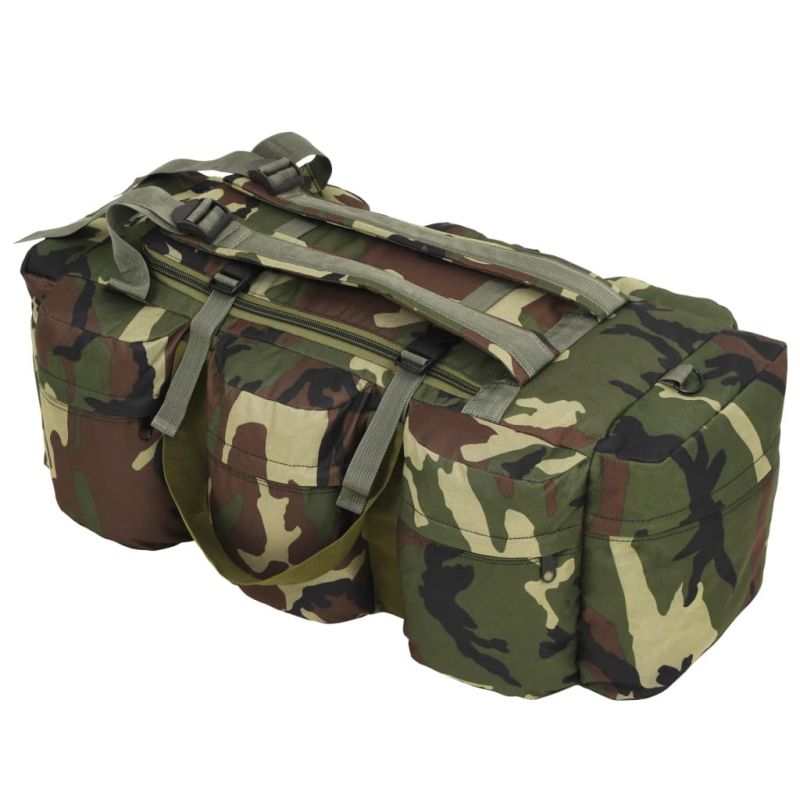 3-1 Militaristinio stiliaus daiktų krepšys, kamufliažinis, 90l, 91389