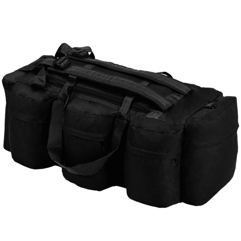 3-1 Militaristinio stiliaus daiktų krepšys, juodos spalvos, 90l, 91390