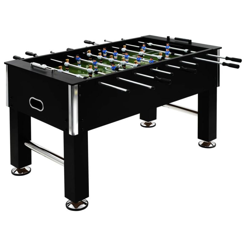 Stalo futbolo stalas, juodas, plienas, 60kg, 140×74,5×87,5cm, 91438