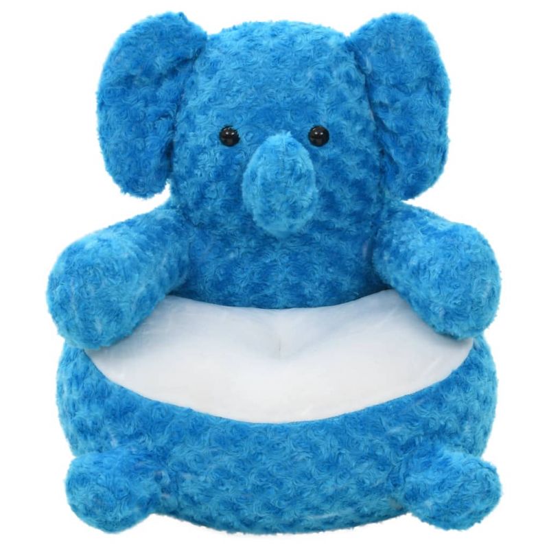 Minkštas žaislas dramblys, mėlynos spalvos, pliušas, 80240