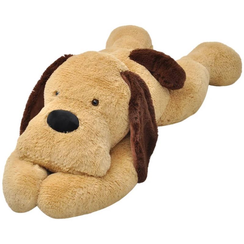 Minkštas žaislinis šuo, pliušinis, rudas, 80 cm, 80142