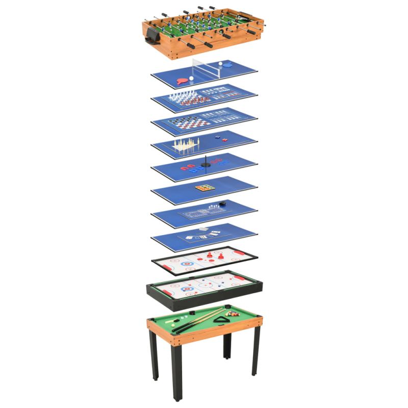 Universalus žaidimų stalas, 15-1, klevo spalvos, 121x61x82cm, 91944