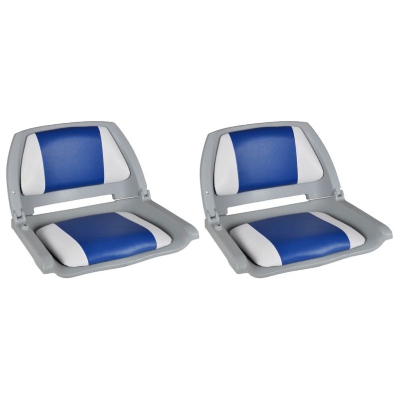 Valties sėdynės, 2 vnt., 41x51x48cm, mėlynos-baltos pagalvės, 279102
