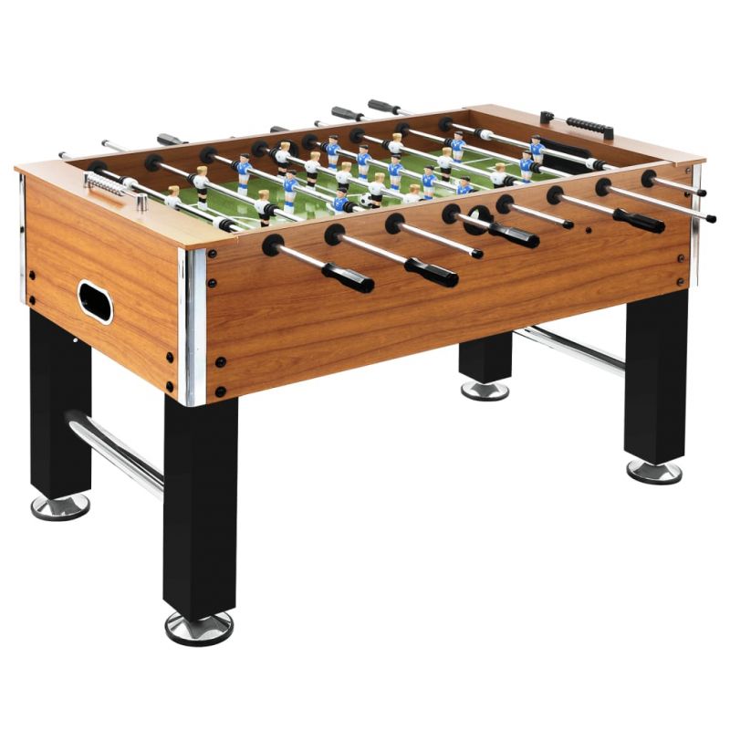 Stalo futbolo stalas, rudas/juodas, 140×74,5×87,5cm, plienas, 92502