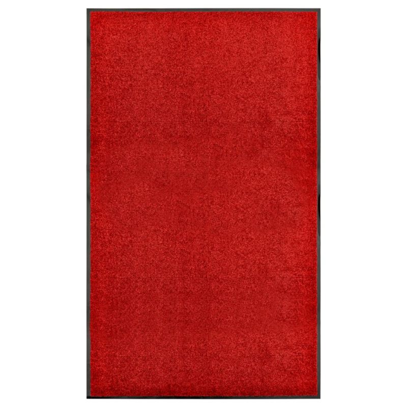 Durų kilimėlis, raudonos spalvos, 90x150cm, plaunamas, 323425