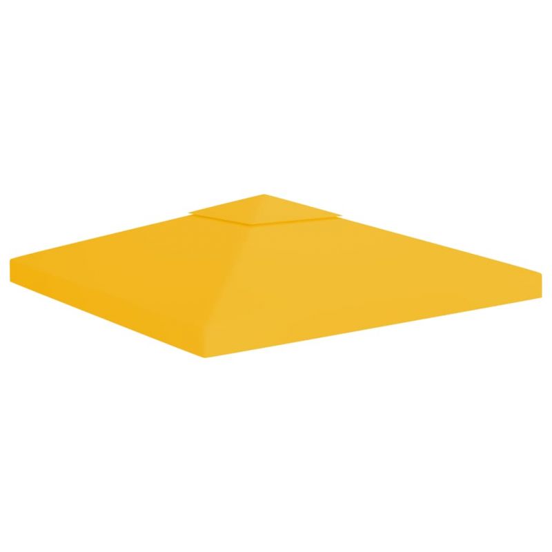 Pavėsinės uždangalas, 2 pakopų, geltonas, 3x3m, 310 g/m², 312073
