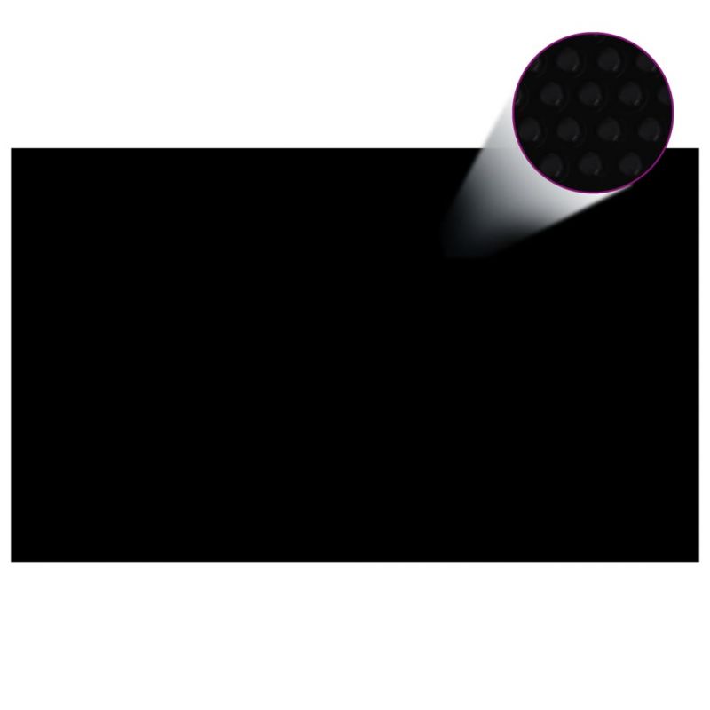 Baseino uždangalas, juodas, 1000x600cm, PE, stačiakampis, 92966