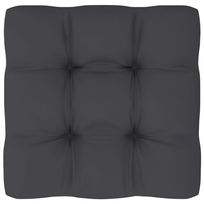 Pagalvė sofai iš palečių, antracito spalvos, 70x70x10cm, 314388
