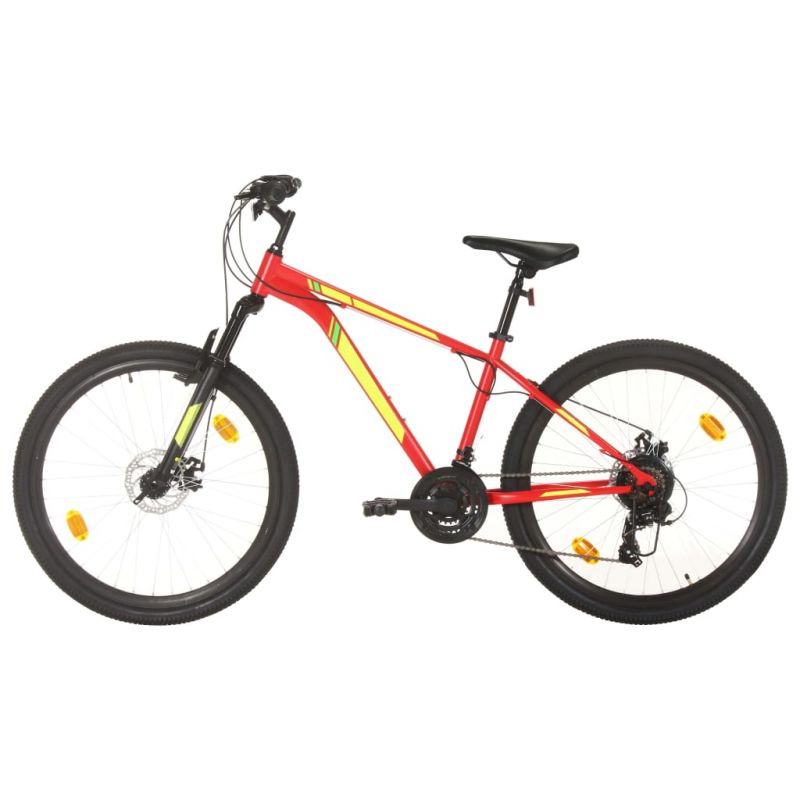 Kalnų dviratis, raudonas, 21 greitis, 27,5 colių ratai, 3067216