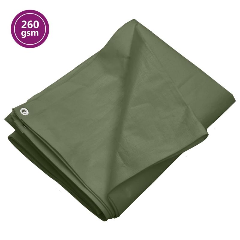 Tentas, žalios spalvos, 6x6m, 260g/m², HDPE, 151554