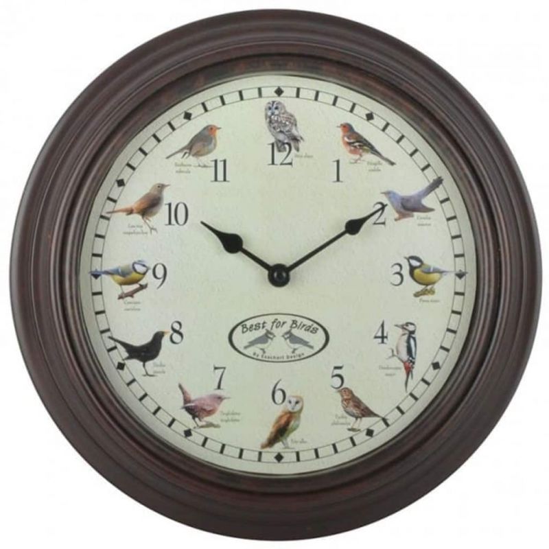 Esschert Design Laikrodis su paukščių garsais, 428846