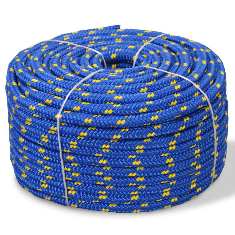 Jūrinė virvė, polipropilenas, 6mm, 100m, mėlyna, 91294