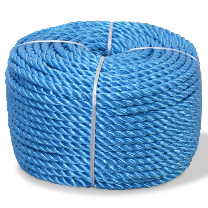 Susukta virvė, polipropilenas, 10mm, 100m, mėlyna, 91305
