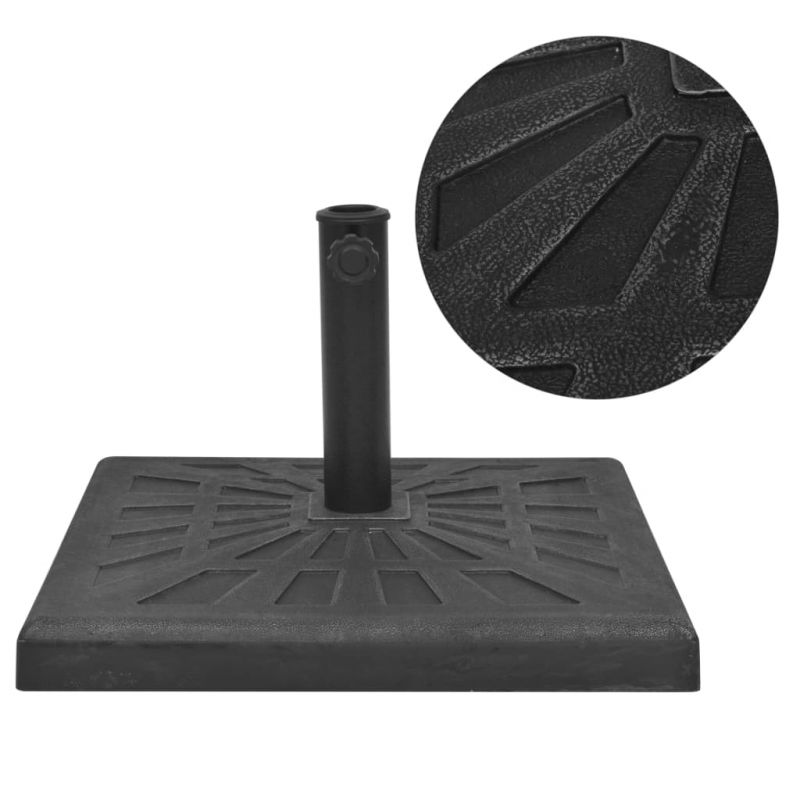 Skėčio stovas, kvadratinis, juodas, derva, 19 kg, 43659