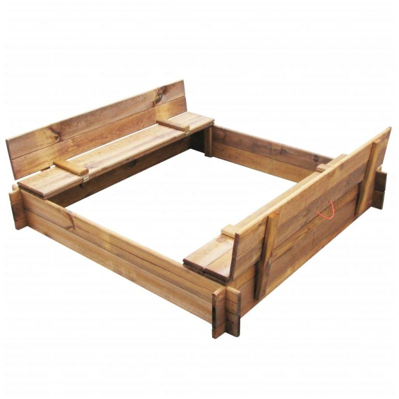 Smėlio dėžė, impregnuota mediena, kvadratinė, 41722