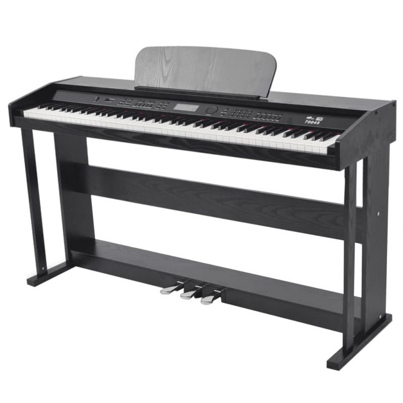 Skaitmeninis pianinas, 88 klavišai, juoda melamino plokštė, 70045