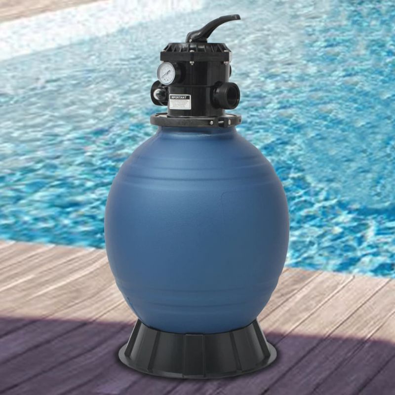 Smėlio filtras baseinui su 6 pozicijų vožtuvu, mėlynas, 460mm, 91169