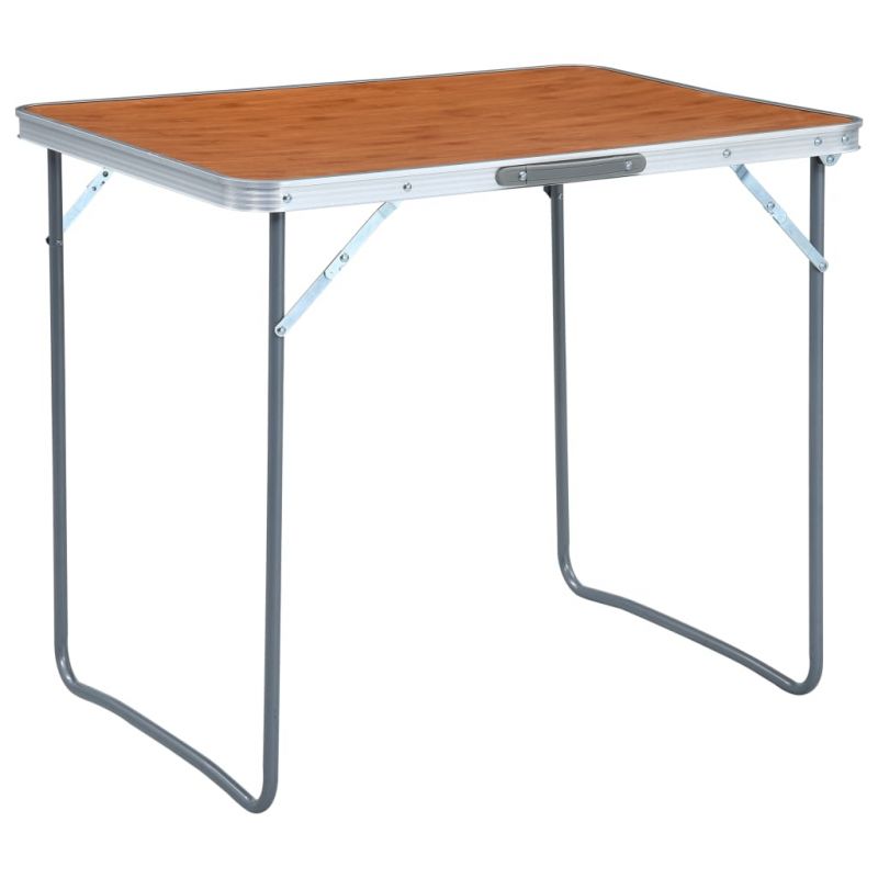 Sulankstomas stovyklavimo stalas su metaliniu rėmu, 80x60cm, 48170