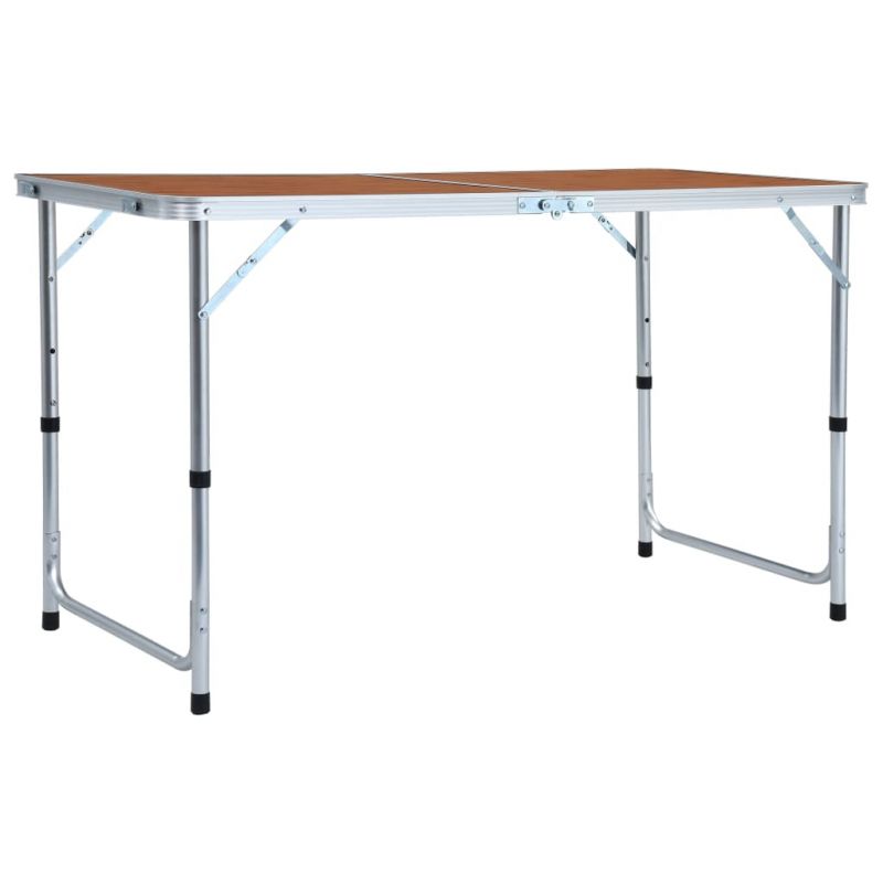 Sulankstomas stovyklavimo stalas, 120x60cm, aliuminis, 48172