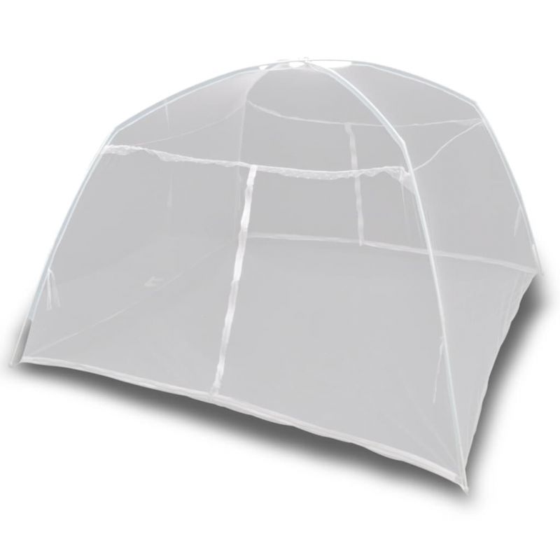 Stovyklavimo palapinė, 200x150x145cm, balta, stiklo pluoštas, 3054569