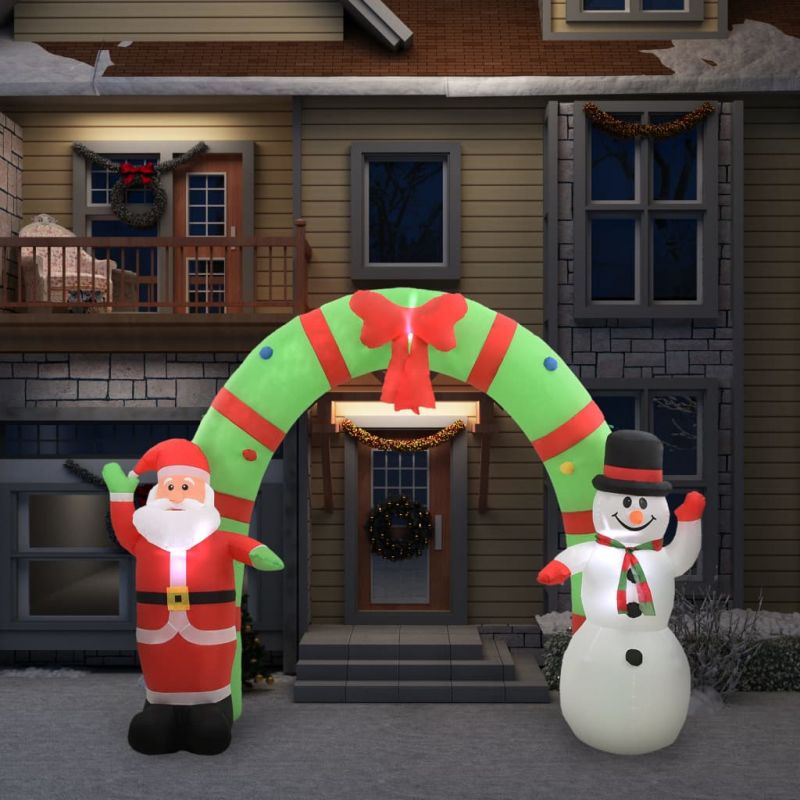 Pripučiama arka su Kalėdų Seneliu ir sniego seniu, LED, 223cm, 289303