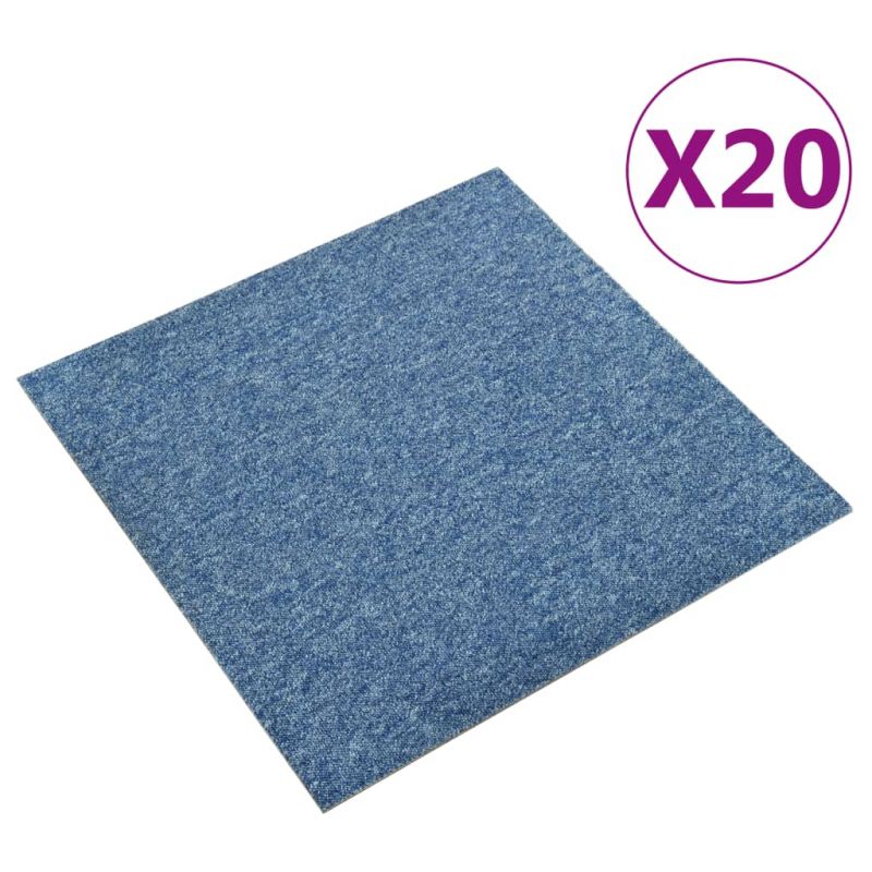 Kiliminės plytelės, 20vnt., mėlynos spalvos, 50x50cm, 5m², 147316