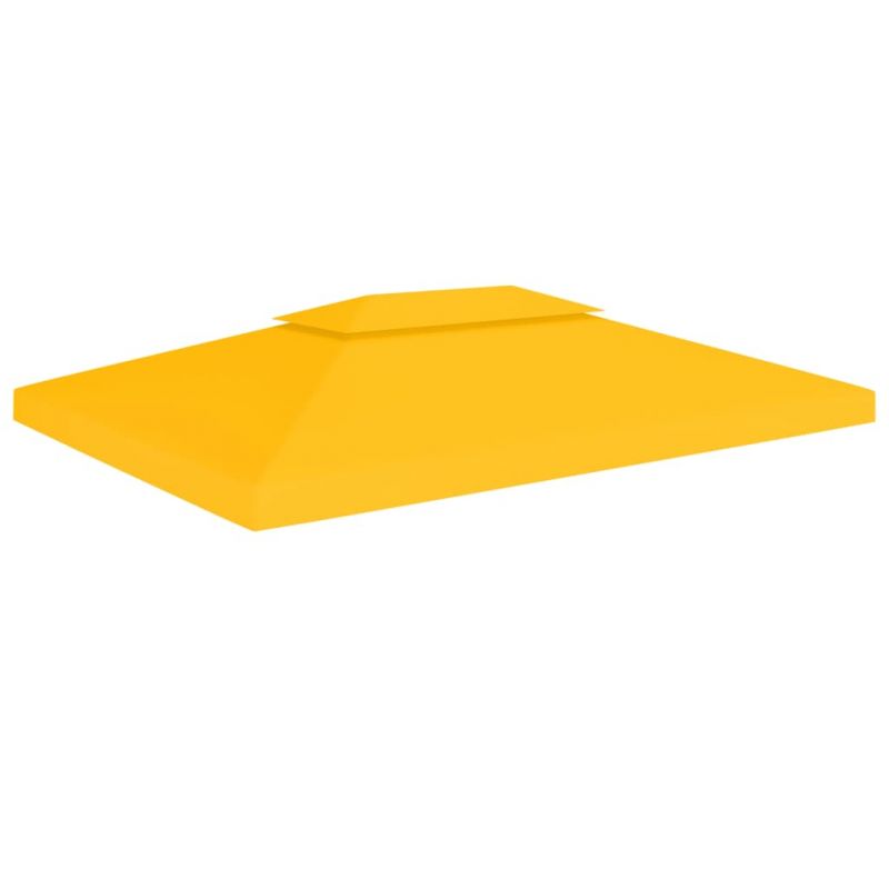 Pavėsinės uždangalas, 2 pakopų, geltonas, 4x3m, 310 g/m², 312076