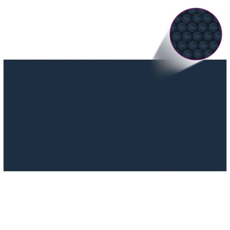 Saulę sugerianti baseino plėvelė, juoda/mėlyna, 1000x500cm, PE, 92970