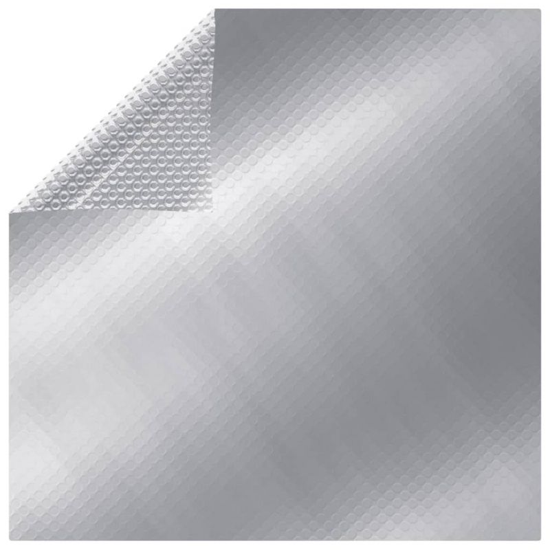 Saulės šviesą sugerianti baseino plėvelė, sidabrinė, 10x5m, PE, 93081