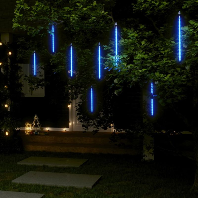Girlianda meteorų lietus, 8vnt., 30cm, 192 mėlynos LED lemputės, 328552