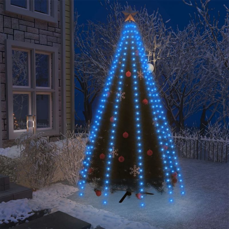 Kalėdų eglutės girlianda su 300 mėlynų LED lempučių, 300cm, 328890
