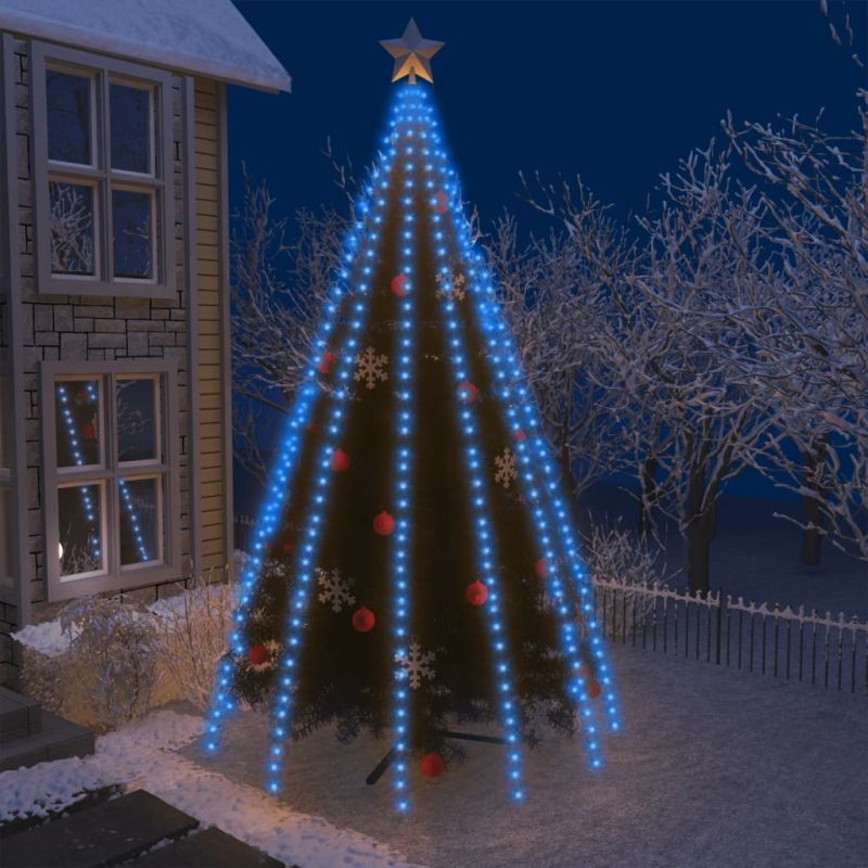 Kalėdų eglutės girlianda su 500 mėlynų LED lempučių, 500cm, 328898