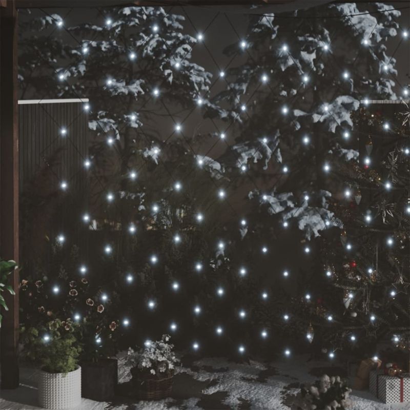 Kalėdinių lempučių tinklas, 3x3m, 306 šaltos baltos LED, 328779