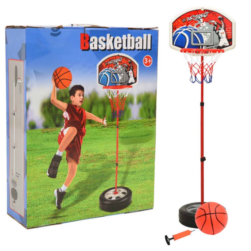 Vaikiškas krepšinio rinkinys, 120cm, reguliuojamas, 80349