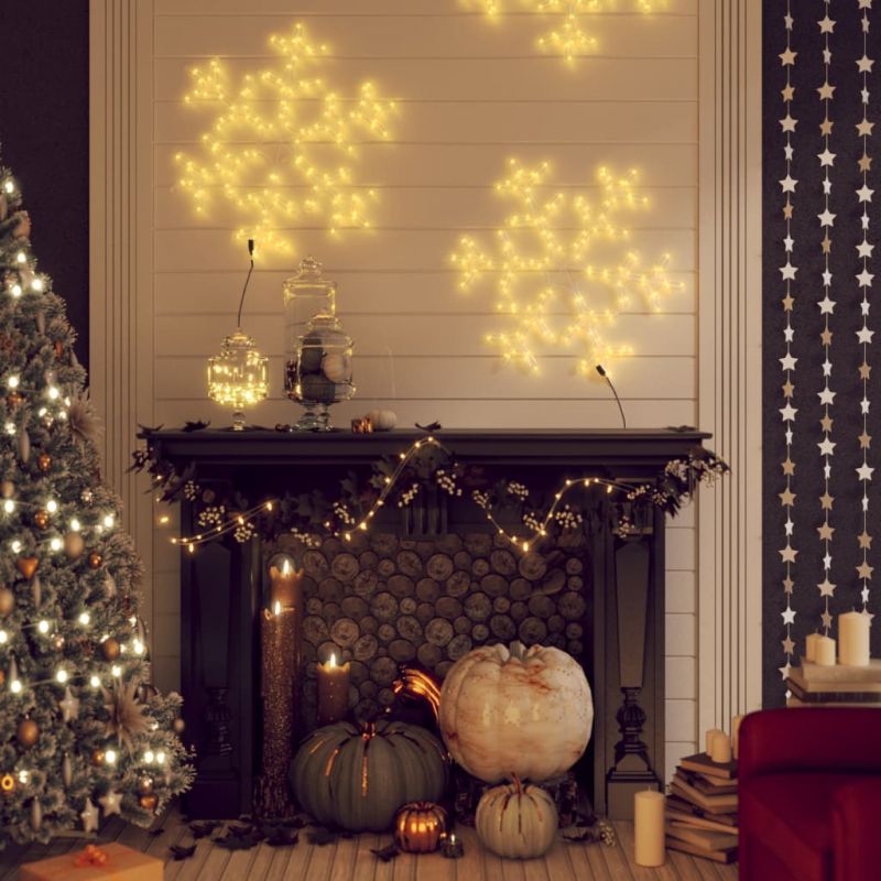 Kalėdinė dekoracija snaigė su 144 šiltomis baltomis LED, 343295