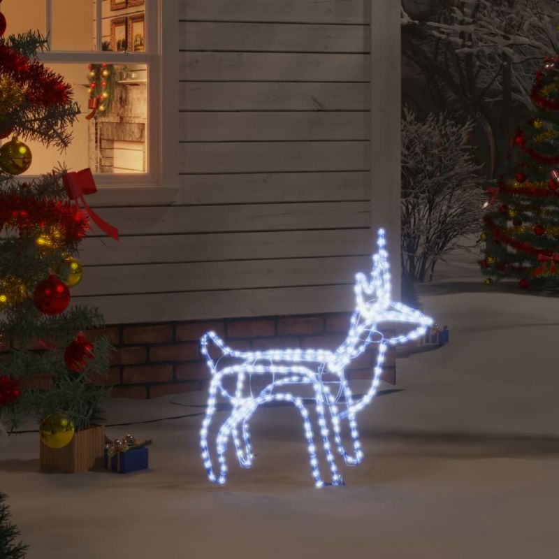 Sulankstoma kalėdinė dekoracija elnias su 120 šaltų baltų LED, 343303