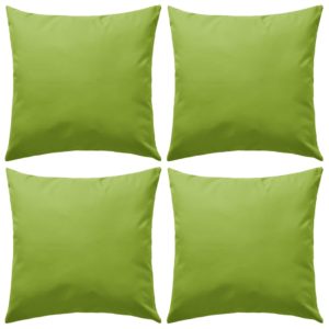 Lauko pagalvės, 4 vnt., obuolio žalios spalvos, 45×45 cm, 132291