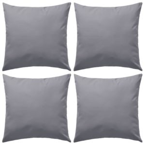 Lauko pagalvės, 4 vnt., pilkos spalvos, 45x45cm, 132303