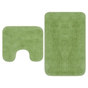 Vonios kilimėlių rinkinys, 2d., audinys, žalias, 133233