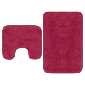 Vonios kilimėlių rinkinys, 2d., audinys, fuksijos spalvos, 133234