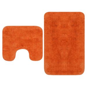 Vonios kilimėlių rinkinys, 2d., audinys, oranžinis, 133235