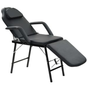 Kilnojama kosmetologinė kėdė, dirbtinė oda, 185x78x76cm, juoda, 110160