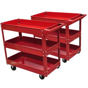 140157 Workshop Tool Trolleys with 3 Shelves 2 pcs, 140157