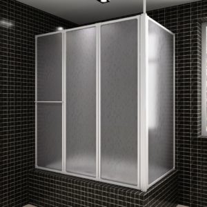 Dušo/vonios sienelė, 70x120x137cm, L formos, 4 plokštės, sulankstoma, 140787