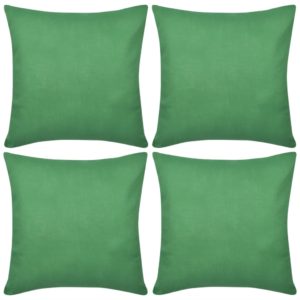 4 Žali Pagalvėlių Užvalkalai, Medvilnė, 40 x 40 cm, 130922