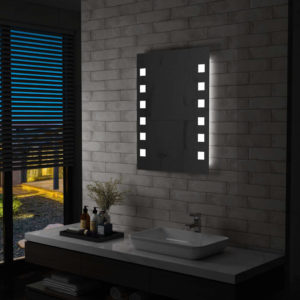 Sieninis vonios kambario veidrodis su LED, 60x80cm, 144700